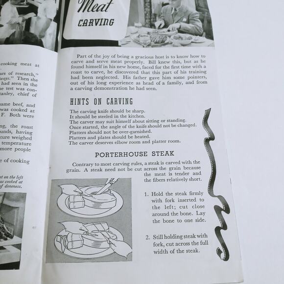 Vtg Meat n Romance Cook Book National Live Stock & Meat Board 1942 Educational - Picture 4 of 6